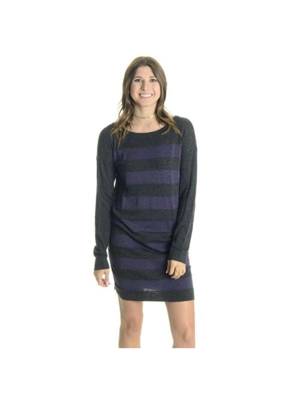 C&C California Long Sleeve Stripe Sweater Dress M
